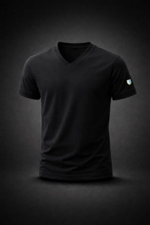 Royal Black V-Neck – Edge Mark black tshirt